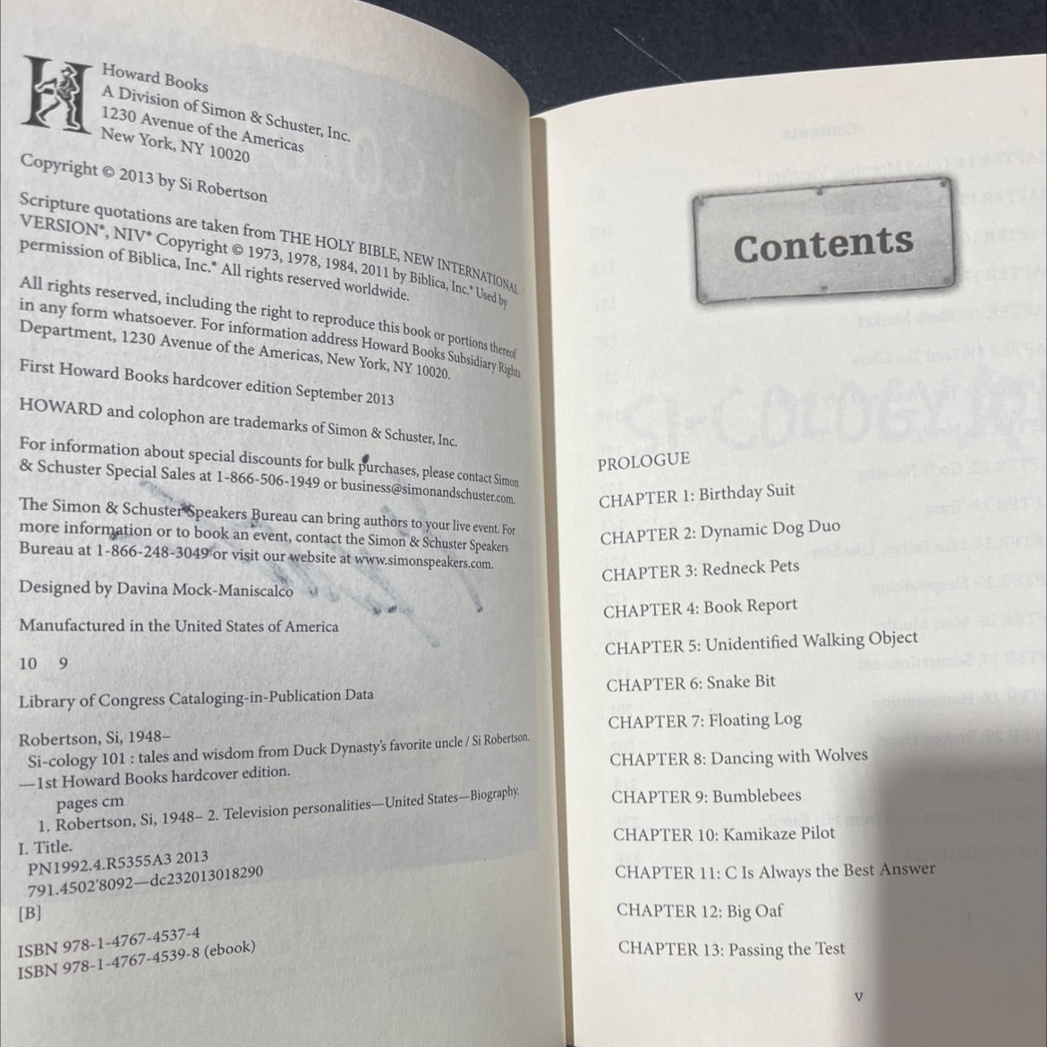 SIGNED si-cology 101: tales and wisdom from duck dynasty's favorite uncle book, by Si Robertson, 2013 Hardcover image 3