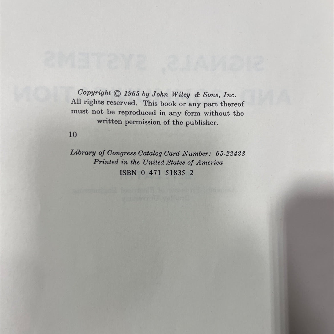 signals, systems and communication book, by B. P. Lathi, 1965 Hardcover image 3