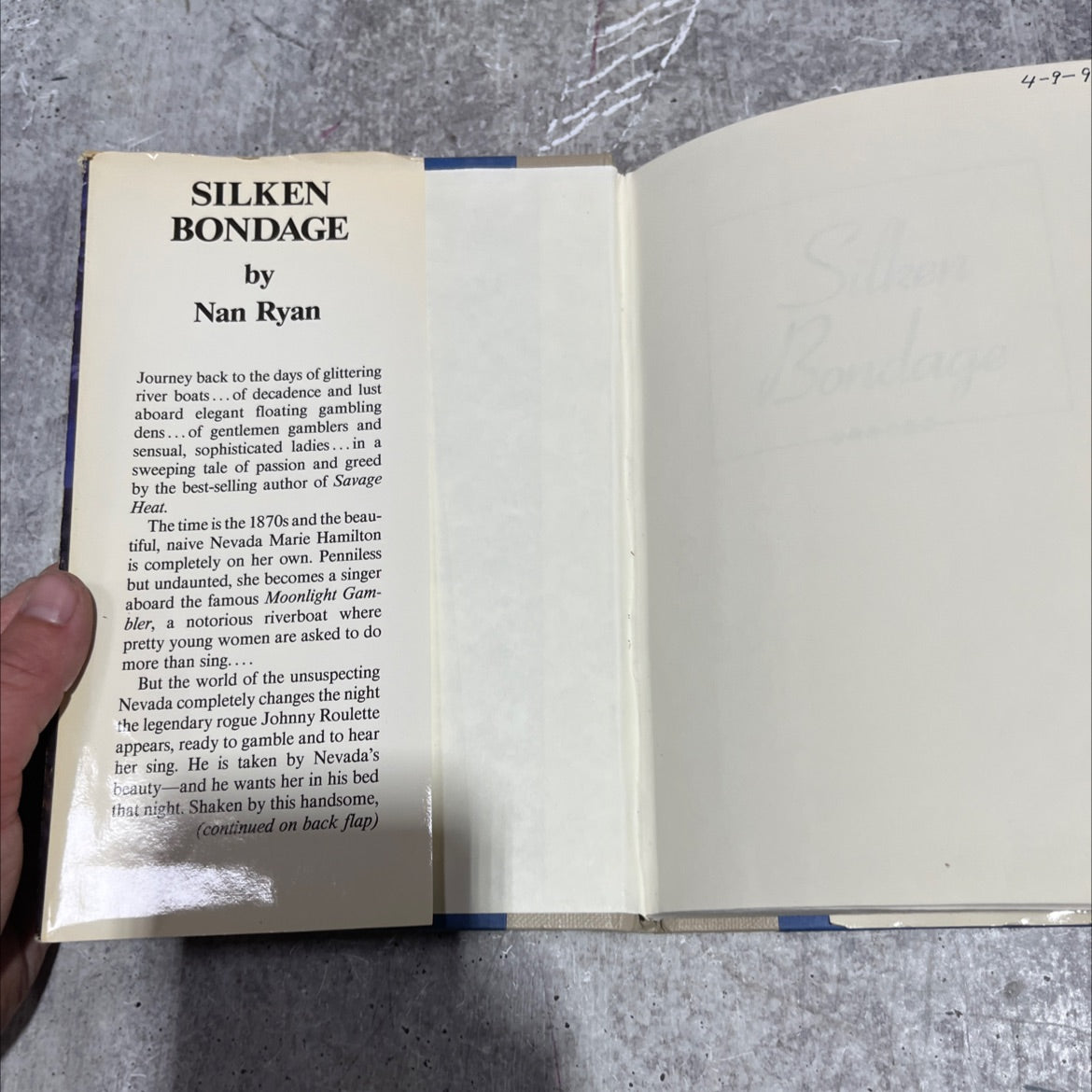 silken book, by Nan Ryan, 1989 Hardcover image 4