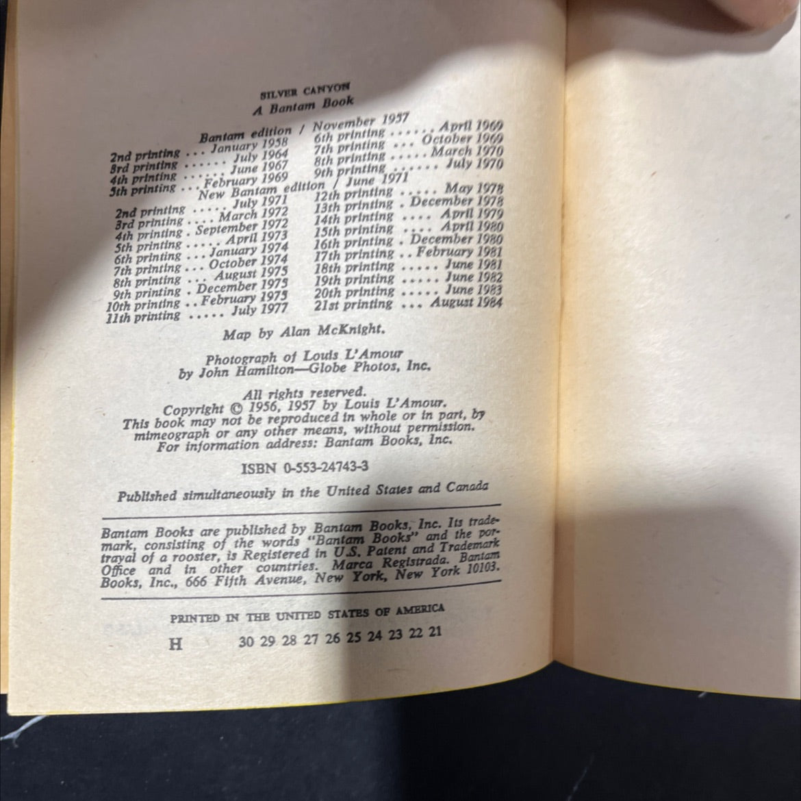 silver canyon book, by louis l'amour, 1984 Paperback image 3