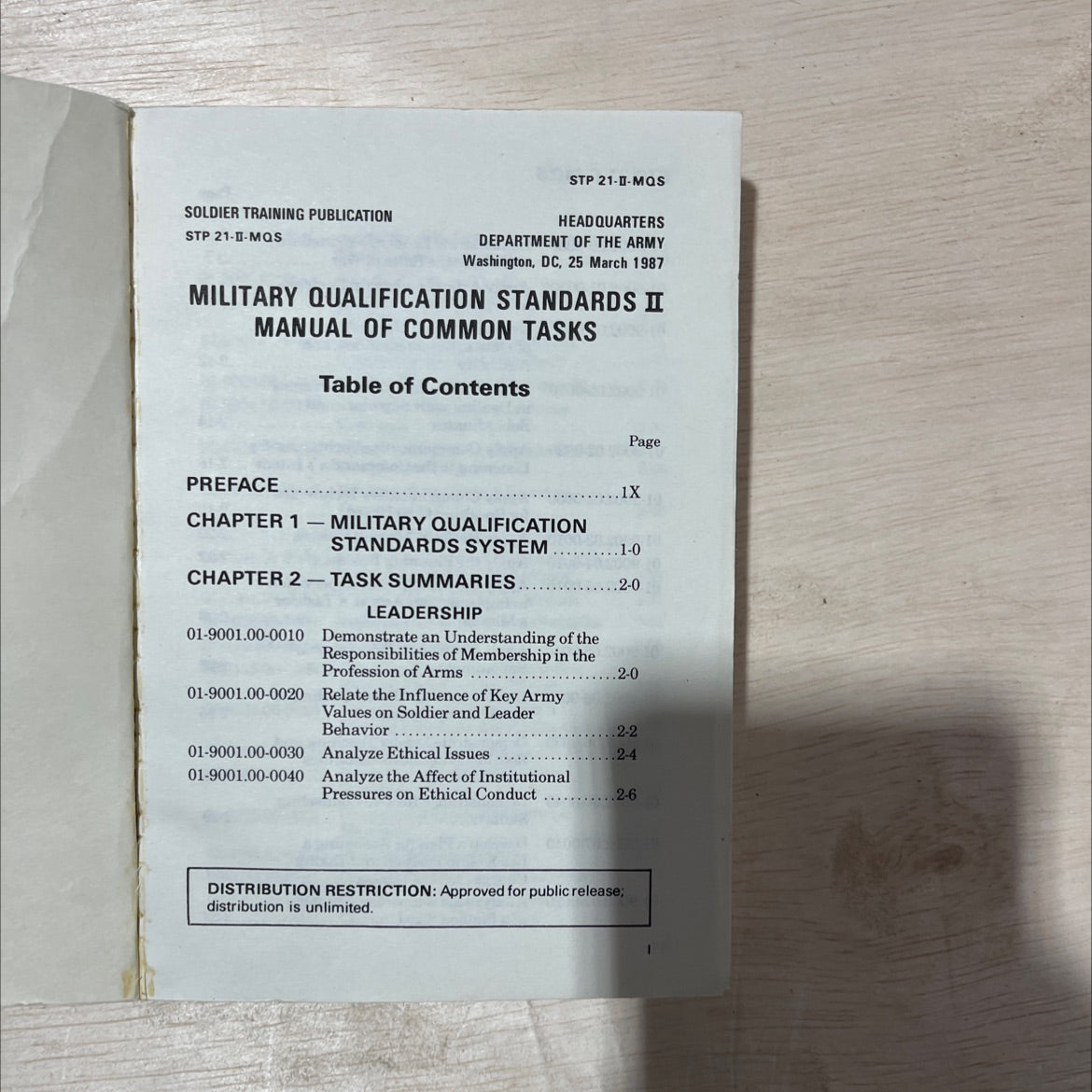 soldier training publication stp 21--mqs stp 21-0-mqs book, by headquarters department of the army, 1987 Paperback image 3