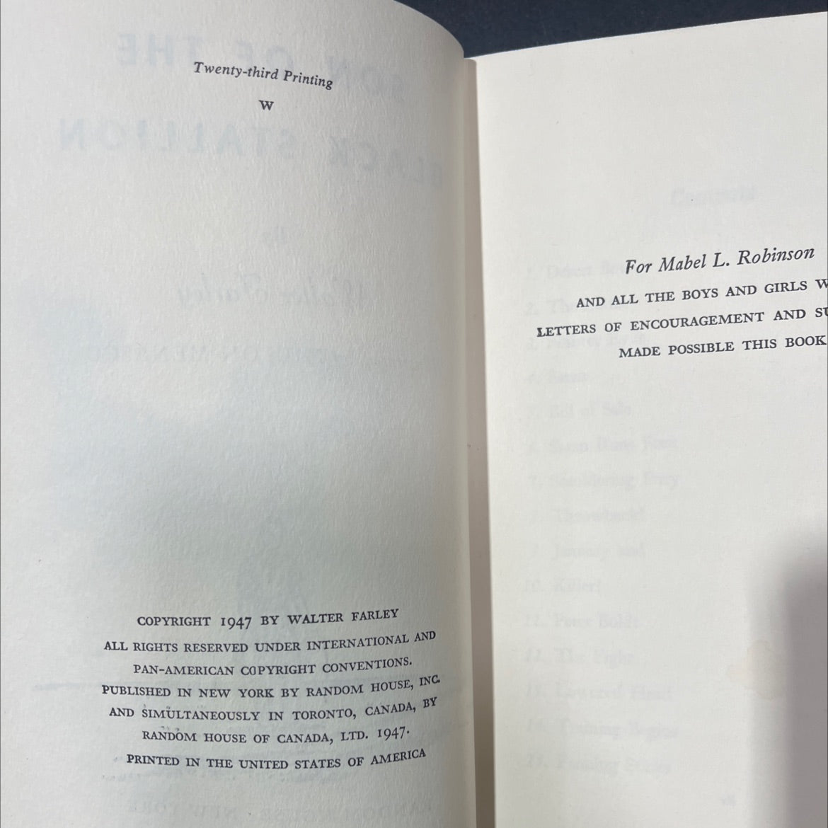 son of the black stallion book, by Walter Farley, 1947 Hardcover image 3