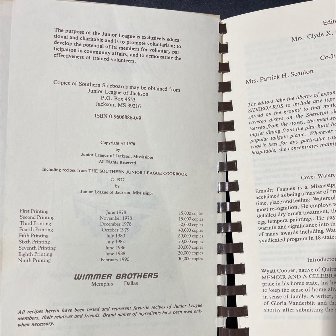 southern sideboards book, by junior league of jackson, mississippi, 1982 Hardcover image 3