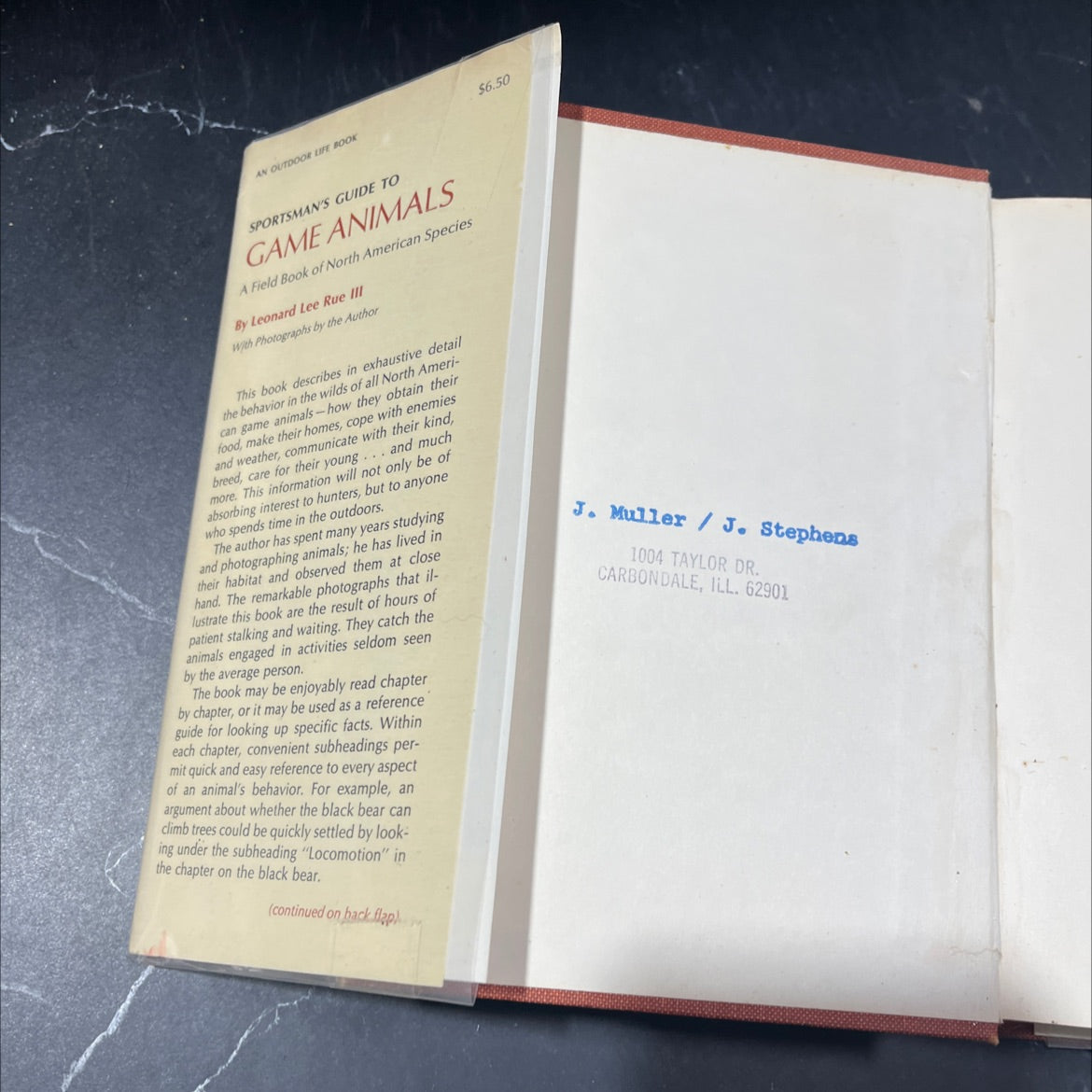 sportsman's guide to game animals book, by Leonard Lee Rue III, 1971 Hardcover image 4