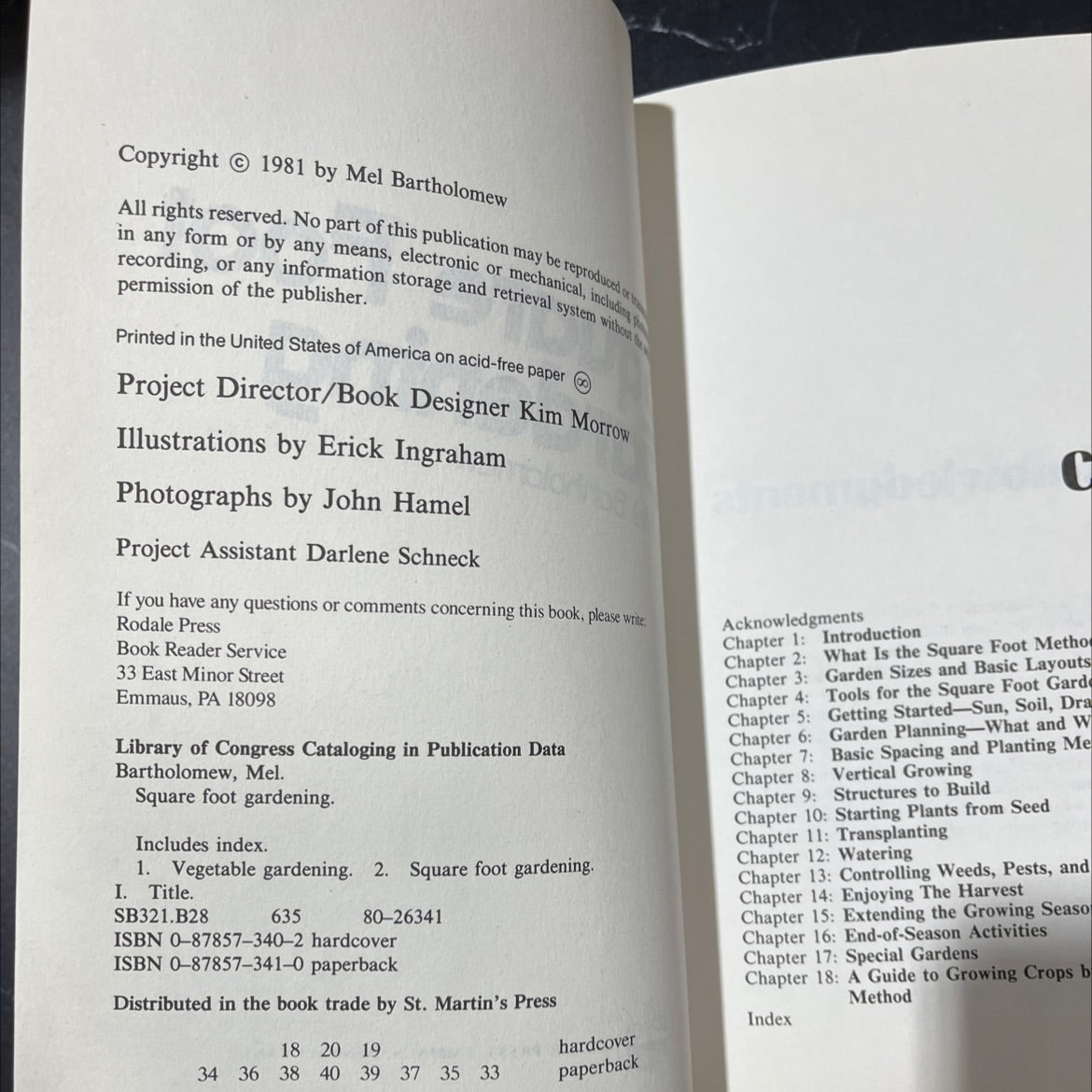 square foot gardening book, by Mel Bartholomew, 1981 Paperback image 3