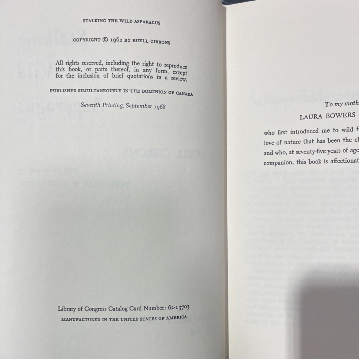 stalking the wild asparagus book, by euell gibbons, 1968 Hardcover image 3