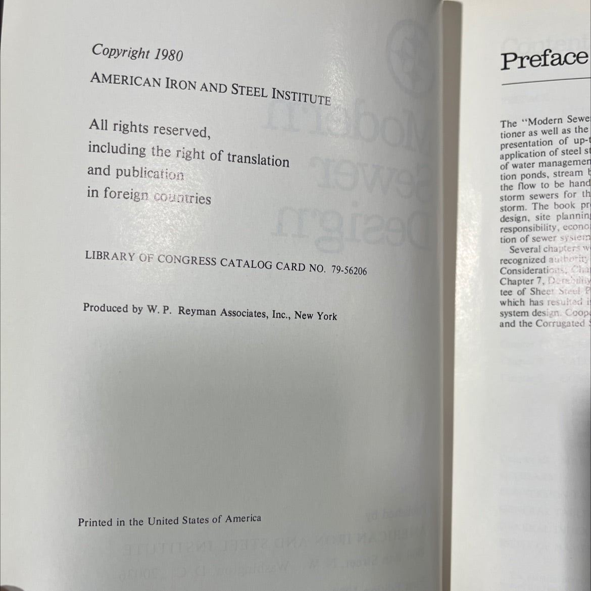 steel modern sewer design book, by american iron and steel institute, 1980 Hardcover image 3