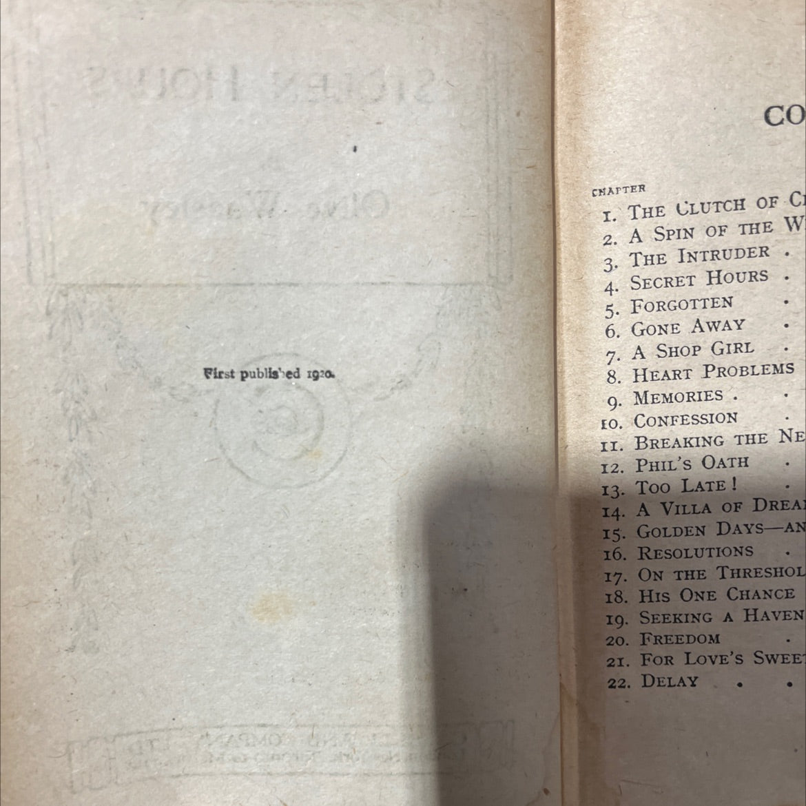 stolen hours book, by Olive Wadsley, 2001 Hardcover image 3