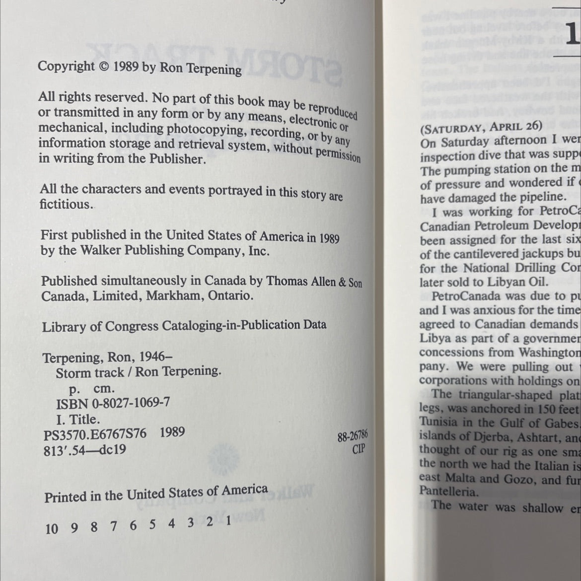 storm track book, by Ron Terpening, 1989 Hardcover image 3