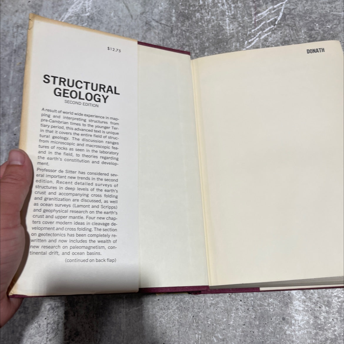 structural geology book, by l. u. de sitter, 1964 Hardcover image 4
