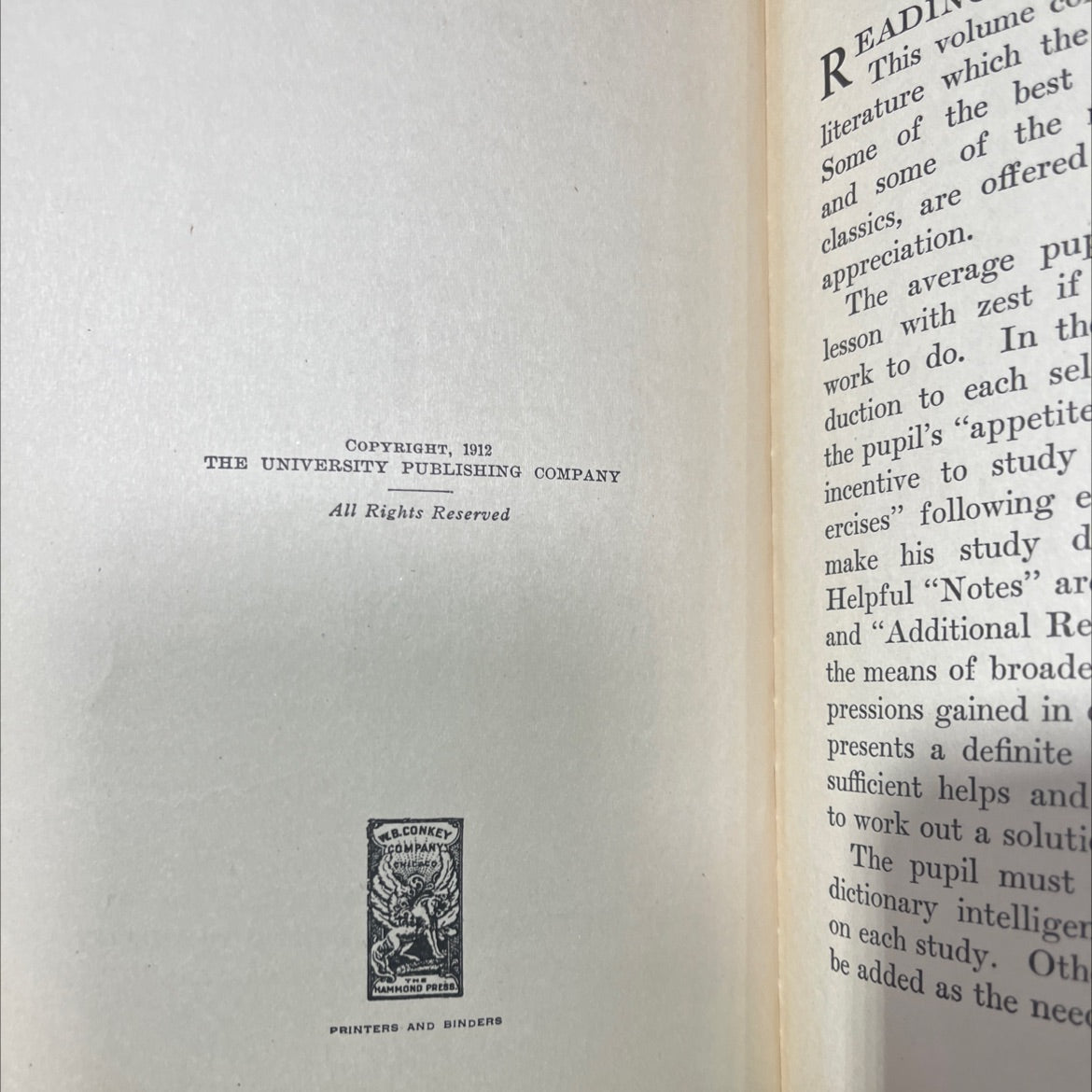 studies in reading fifth reader book, by j. w. searson, george e. martin, 1914 Hardcover image 3