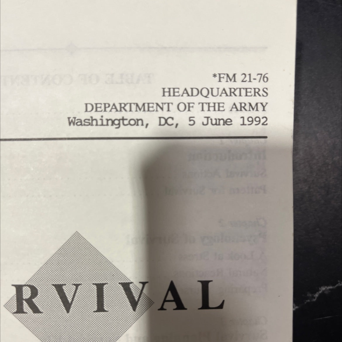 survival book, by unknown, 1992 Paperback image 3