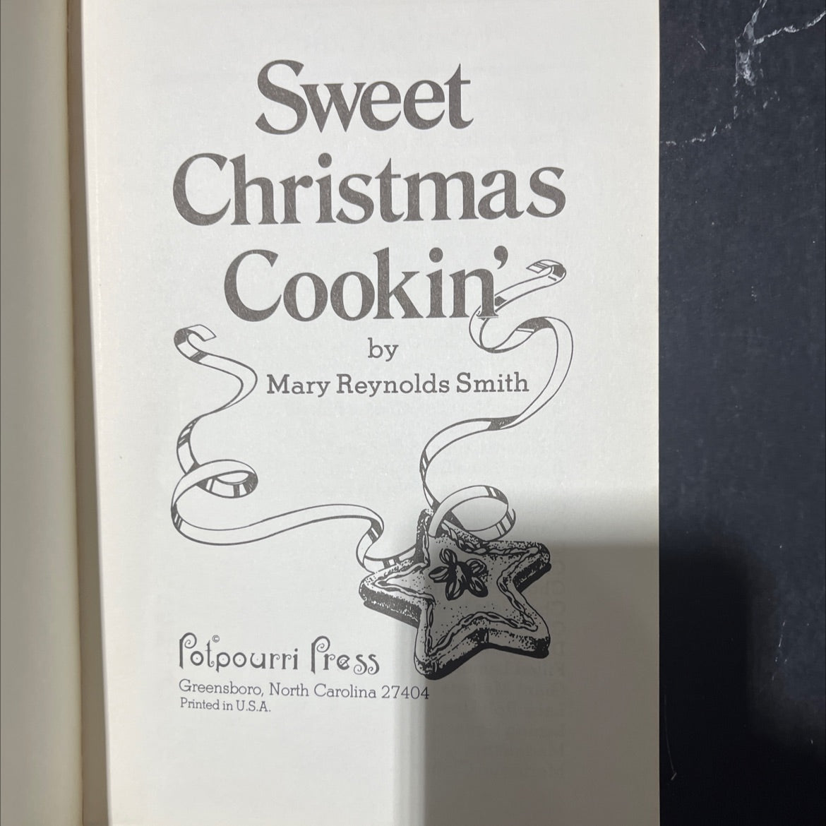 sweet christmas cookin' book, by mary reynolds smith, unknown Paperback image 3