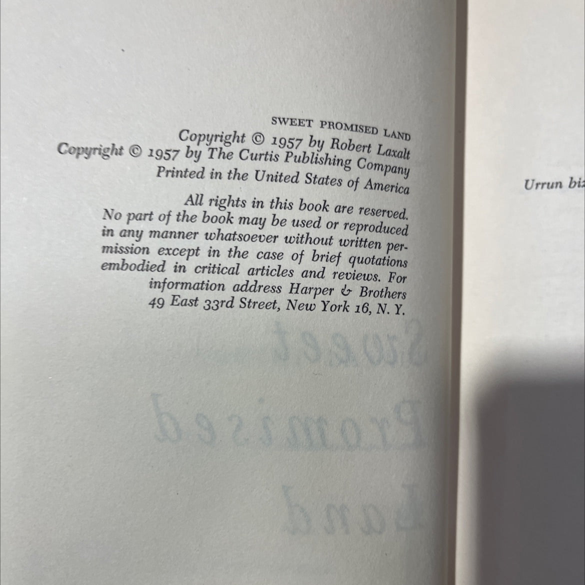 sweet promised land book, by Robert Laxalt, 1957 Hardcover image 3