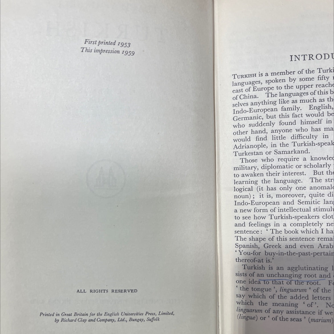 teach yourself turkish book, by g. l. lewis, 1959 Hardcover image 3