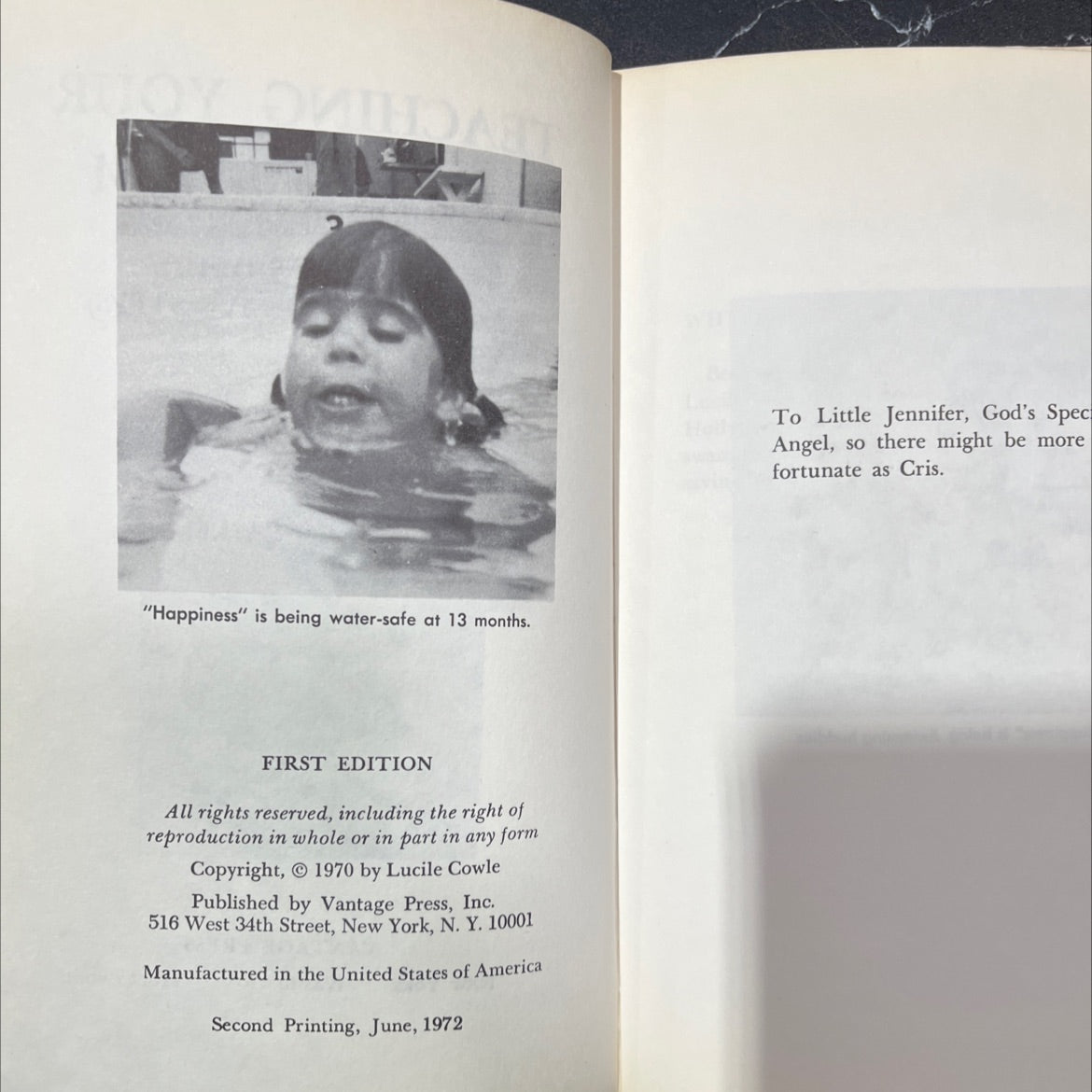 teaching your tot to swim (a parent's guide in ten progressive steps) book, by lucile cowle, 1972 Hardcover, First image 3