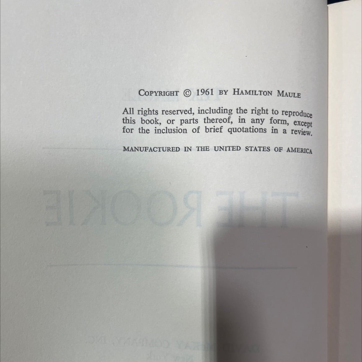 tex maule the rookie book, by hamilton maule, 1961 Hardcover image 3