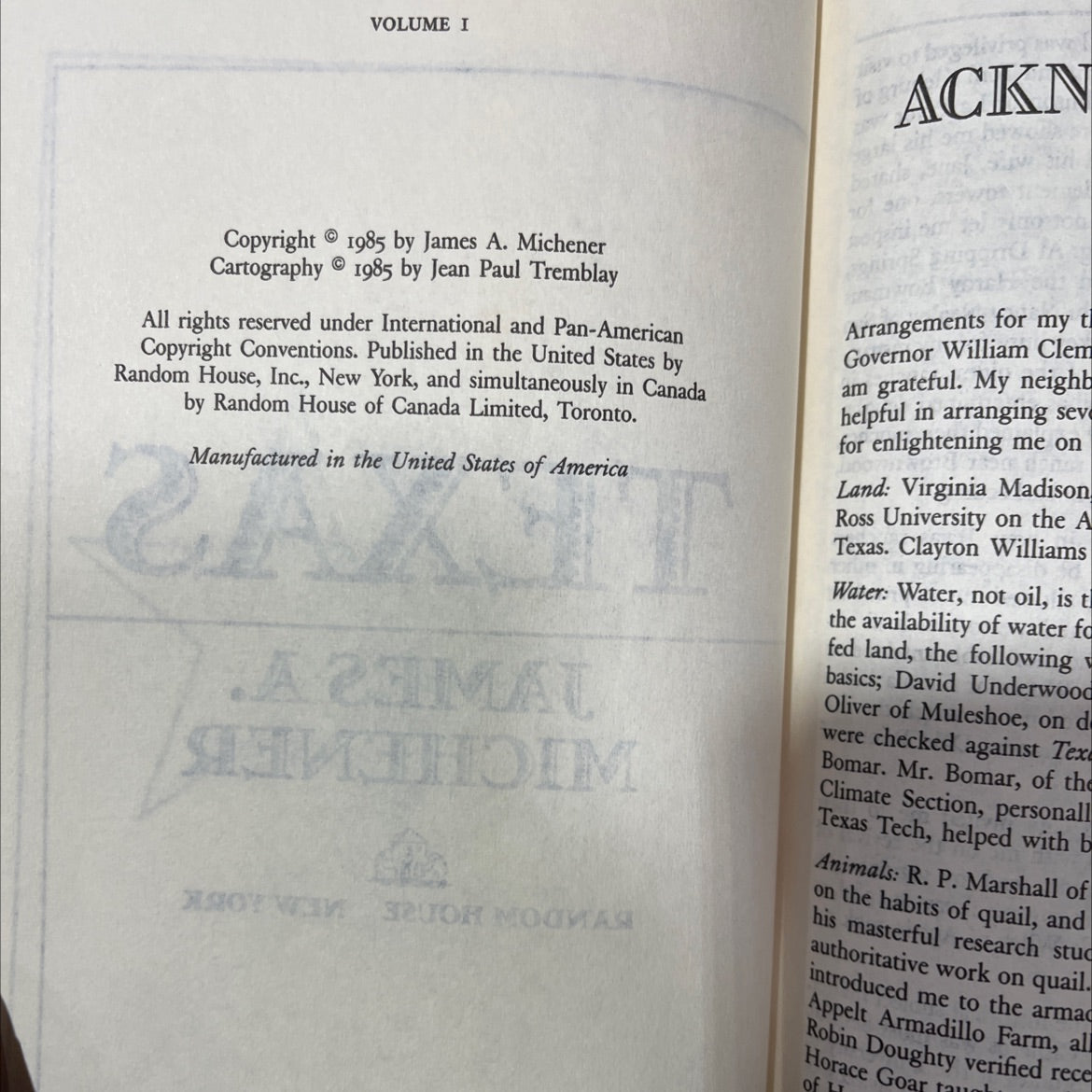 texas book, by james a. michener, 1985 Hardcover image 3