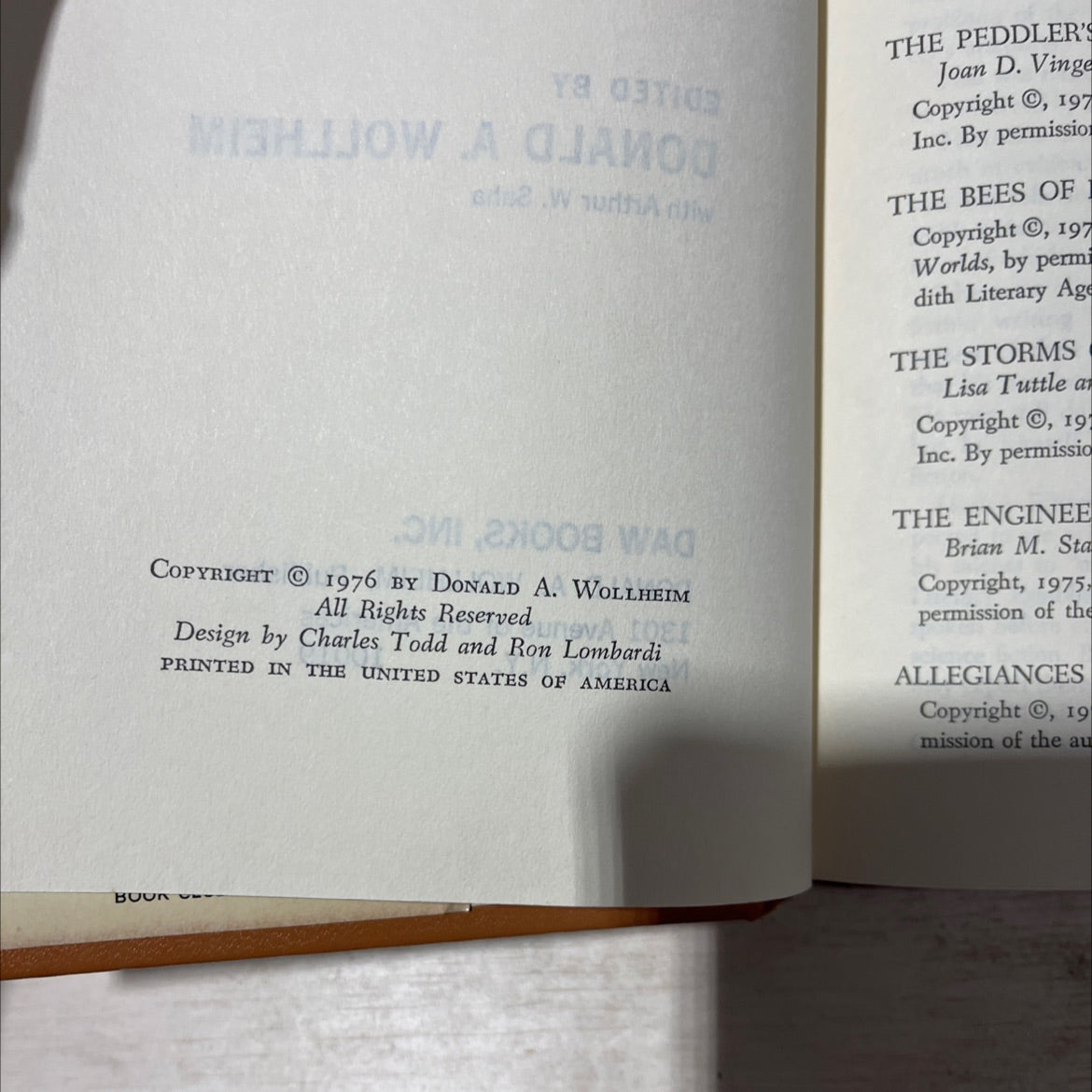 the 1976 annual world's best sf book, by donald a. wollheim, arthur w. saha, 1976 Hardcover, Vintage image 3