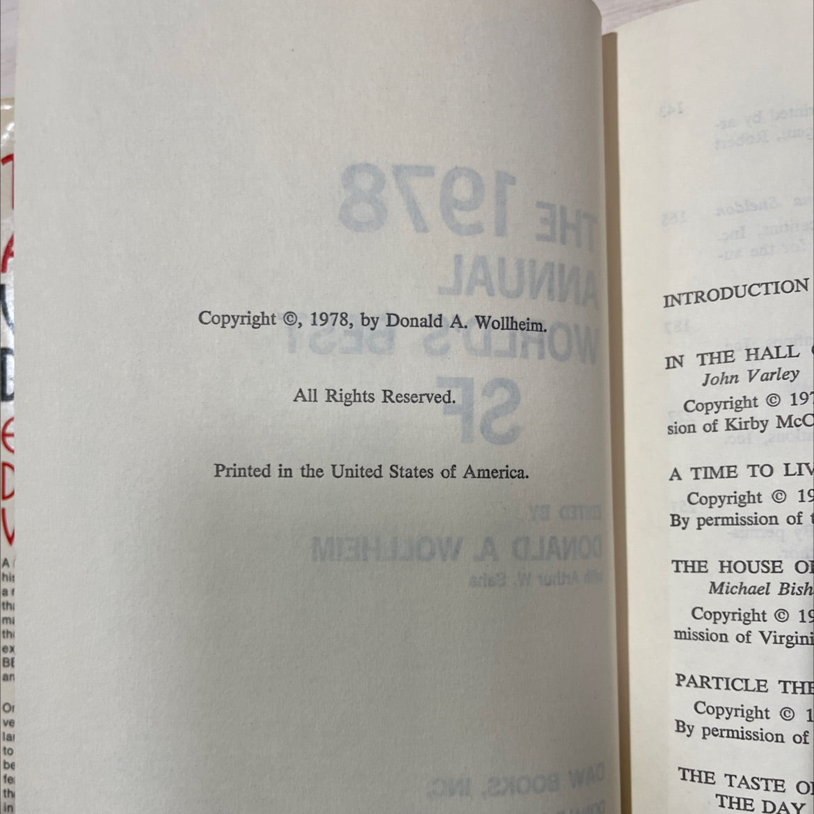 the 1978 annual world's best sf book, by various, 1978 Hardcover, Vintage image 3