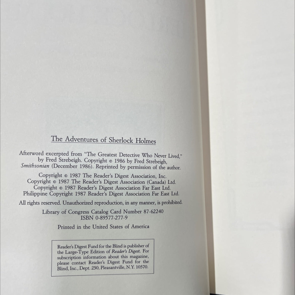 the adventures of sherlock holmes book, by sir arthur conan doyle, 1987 Leather image 3