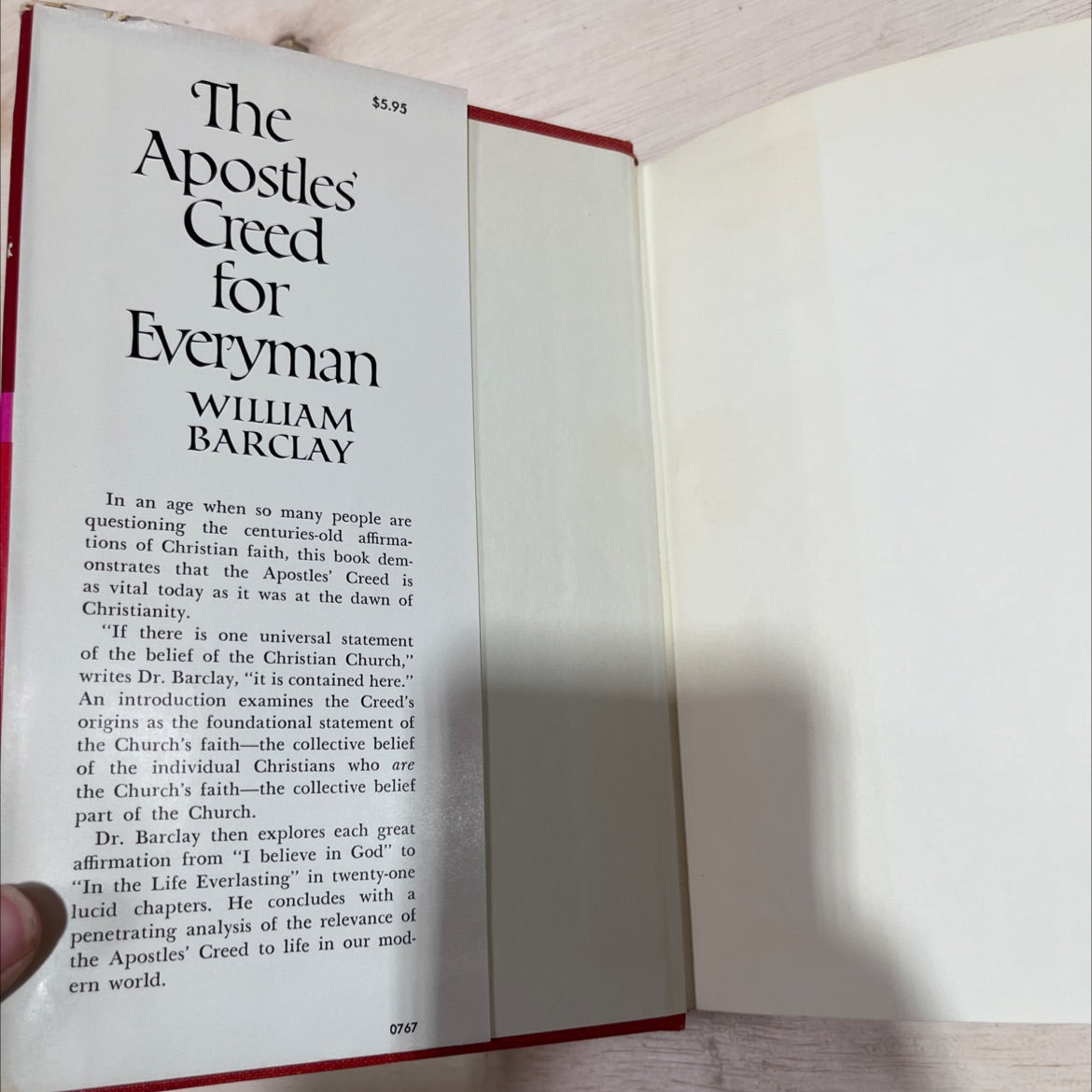 the apostles' creed for everyman book, by william barclay, 1967 Hardcover image 4