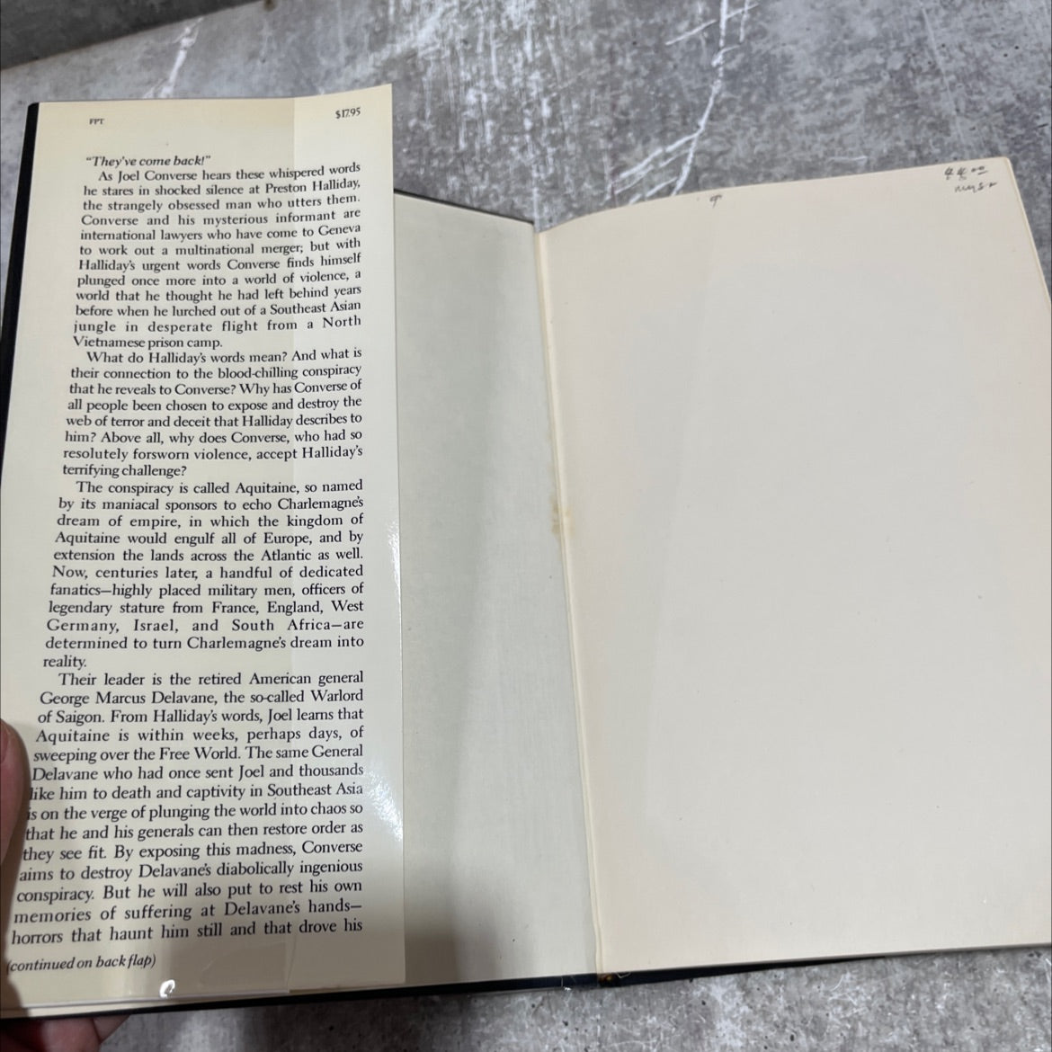 the aquitaine progression book, by robert ludlum, 1984 Hardcover image 4