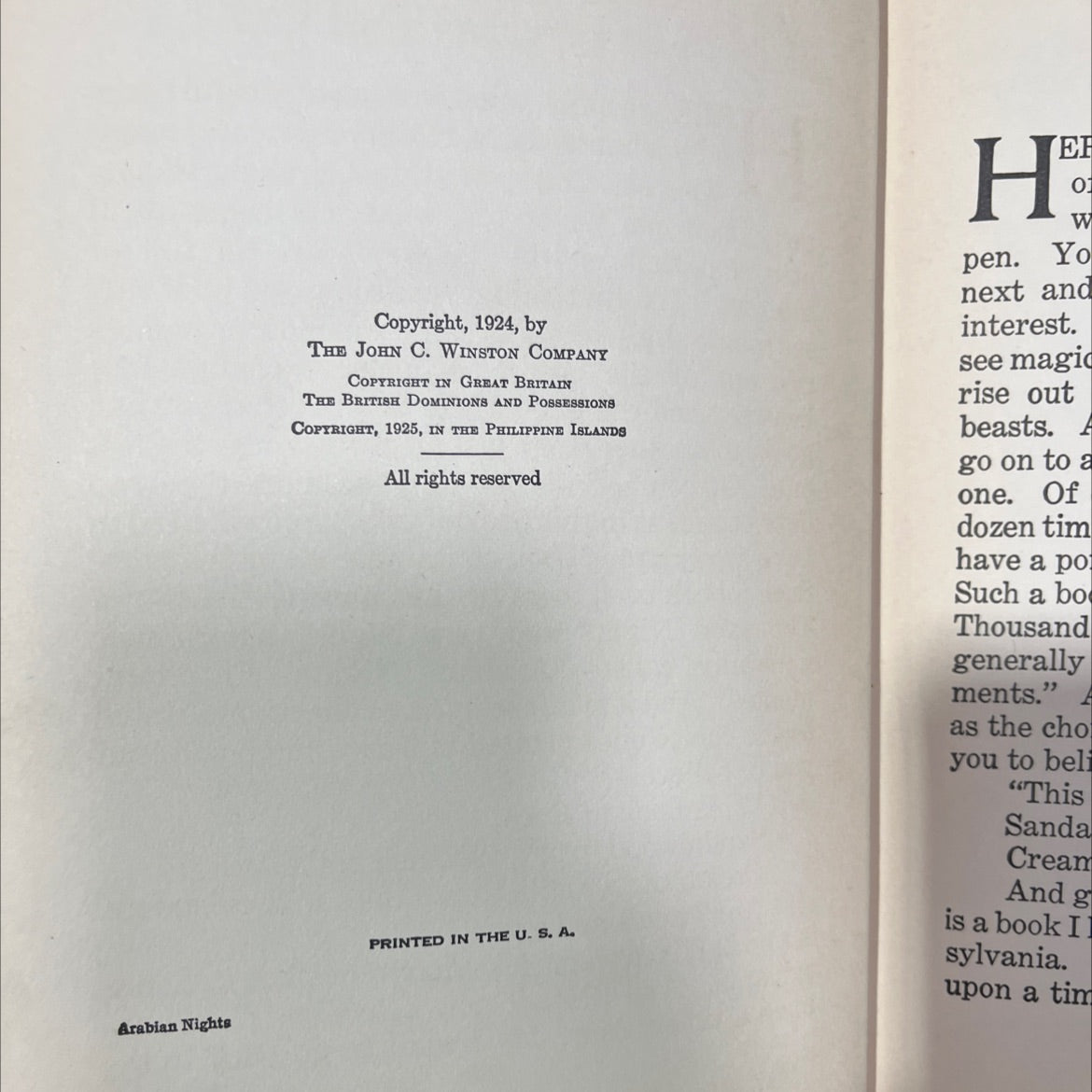 the arabian nights book, by unknown, 1925 Hardcover image 3