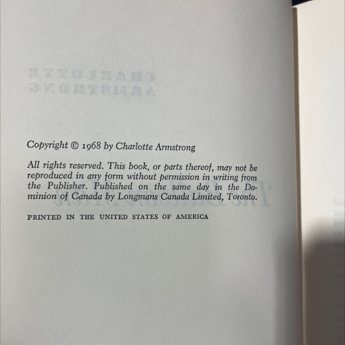 the balloon man book, by charlotte armstrong, 1968 Hardcover image 3