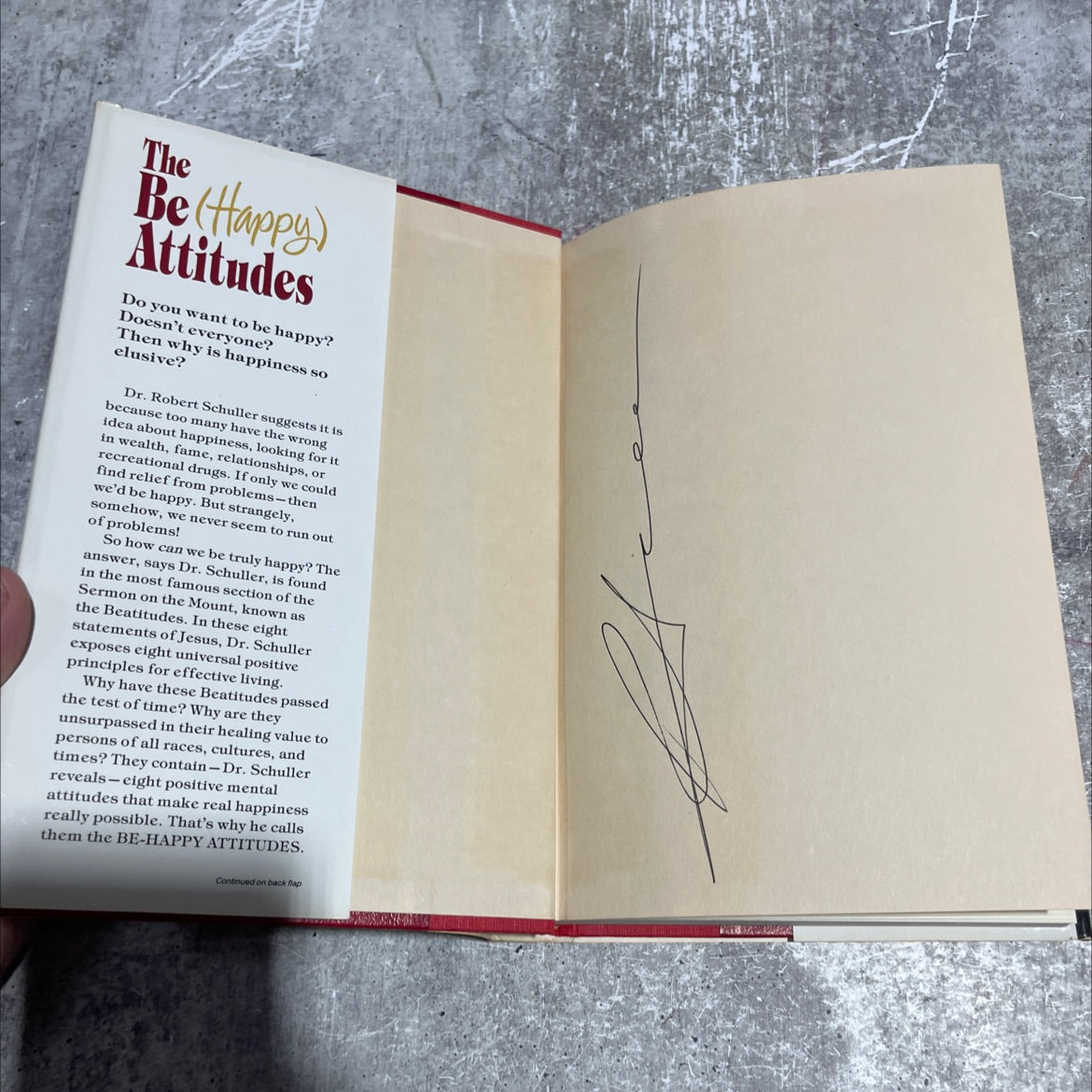 SIGNED the be-happy attitudes book, by Robert H. Schuller, 1985 Hardcover image 4
