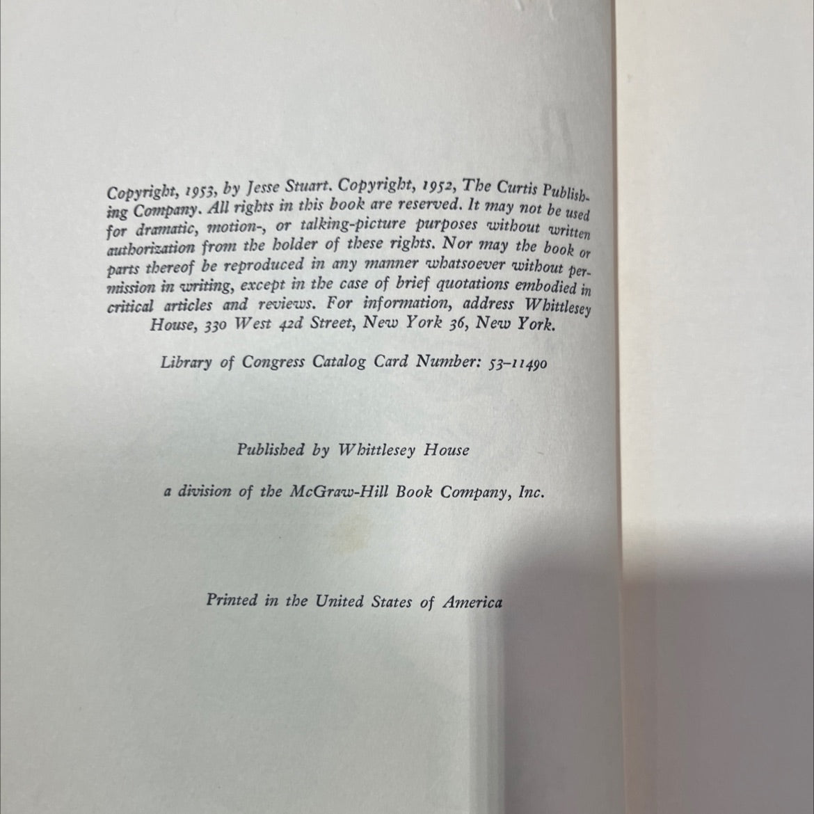 the beatenest boy book, by jesse stuart, 1953 Hardcover image 3