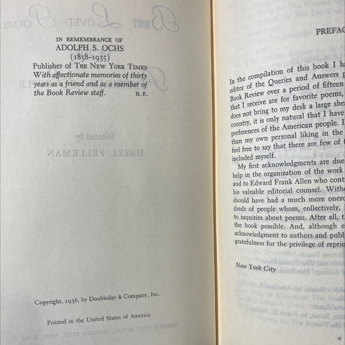 the best loved poems of the american people book, by hazel fellman, 1936 Hardcover image 3