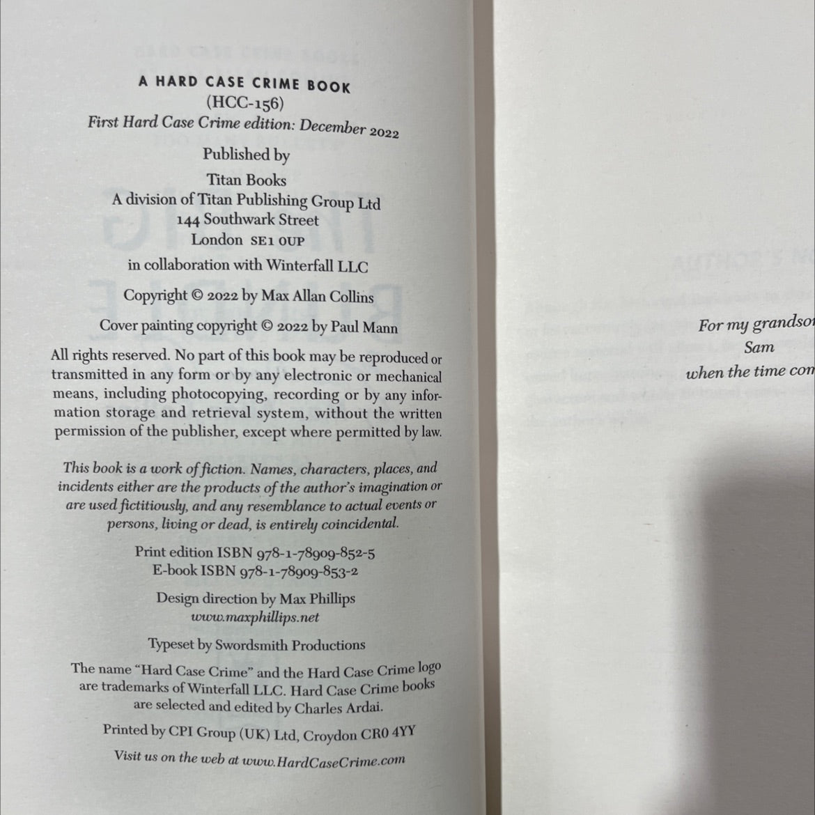 SIGNED the big bundle wand dean collins book, by Max Allan Collins, 2022 Hardcover, First Edition image 3