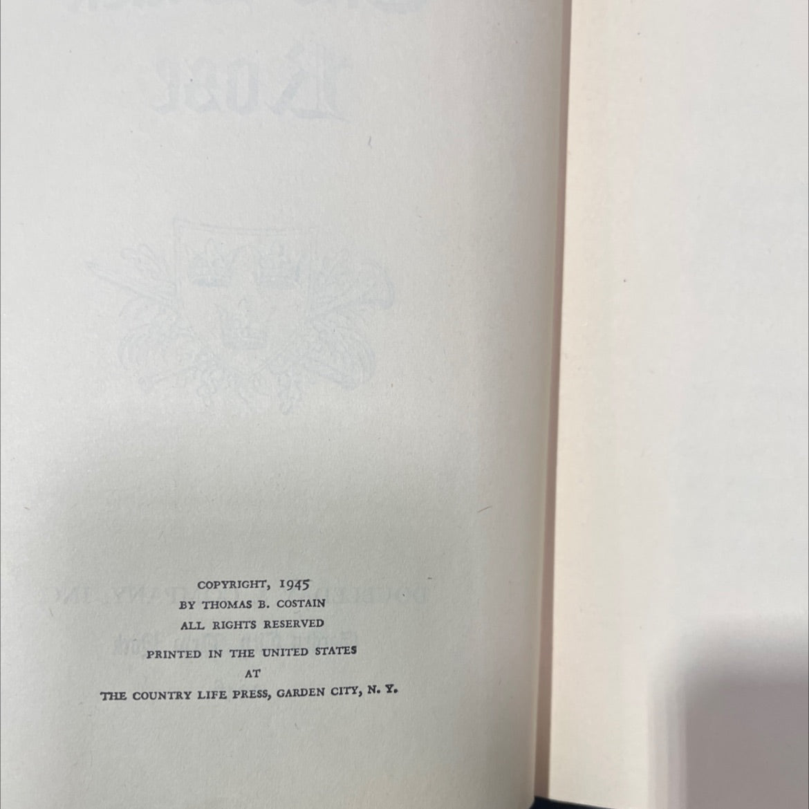 the black rose book, by thomas b. costain, 1946 Hardcover image 3