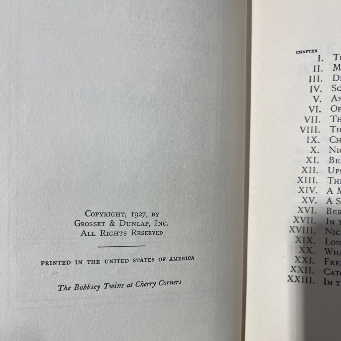 the bobbsey twins at cherry corners book, by laura lee hope, 1927 Hardcover image 3