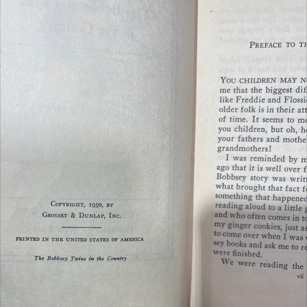 the bobbsey twins in the country book, by laura lee hope, 1950 Hardcover image 3