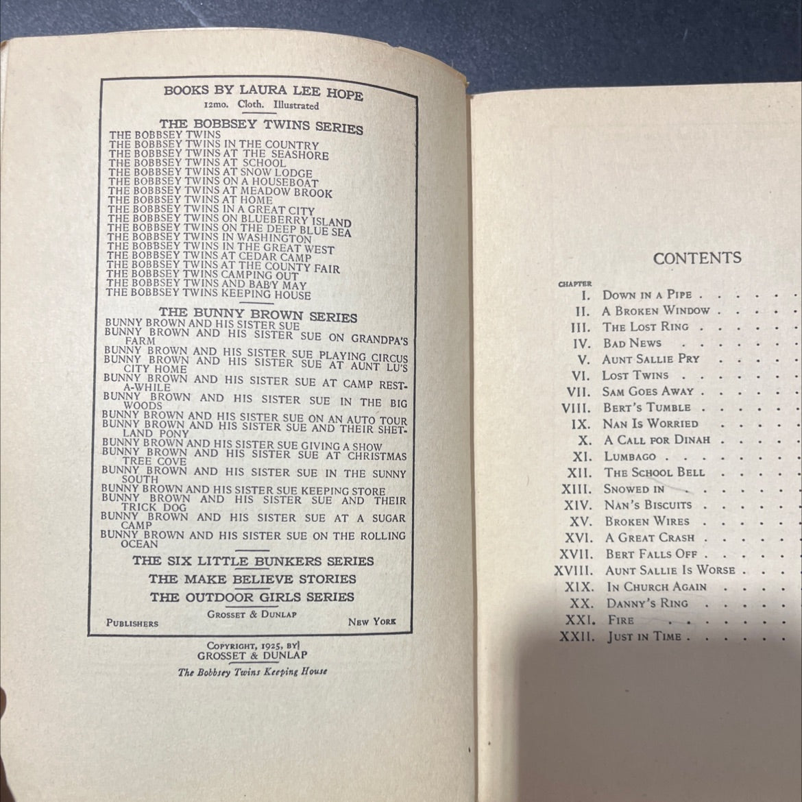 the bobbsey twins keeping house book, by laura lee hope, 1925 Hardcover image 3