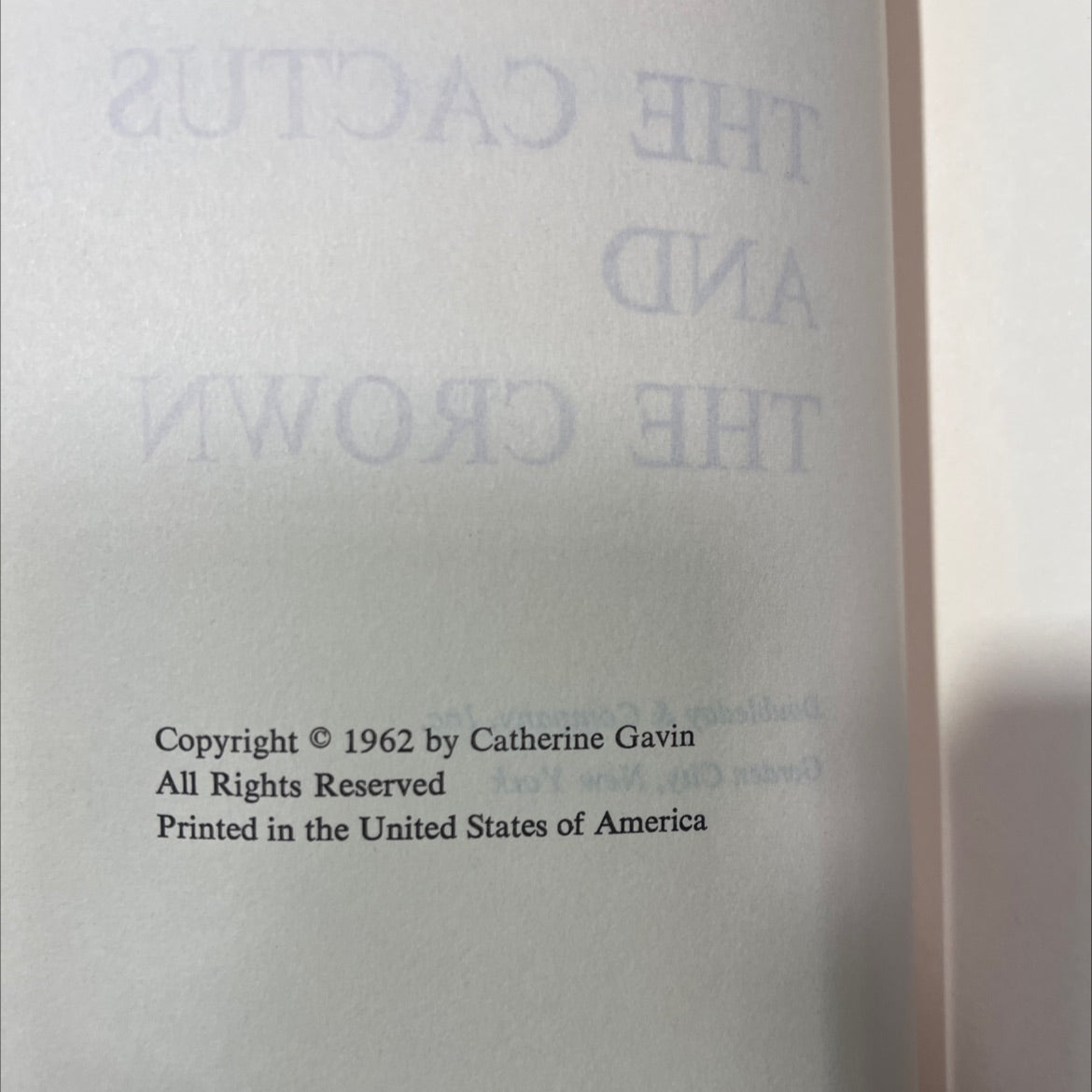 the cactus and the crown book, by Catherine Gavin, 1962 Hardcover image 3