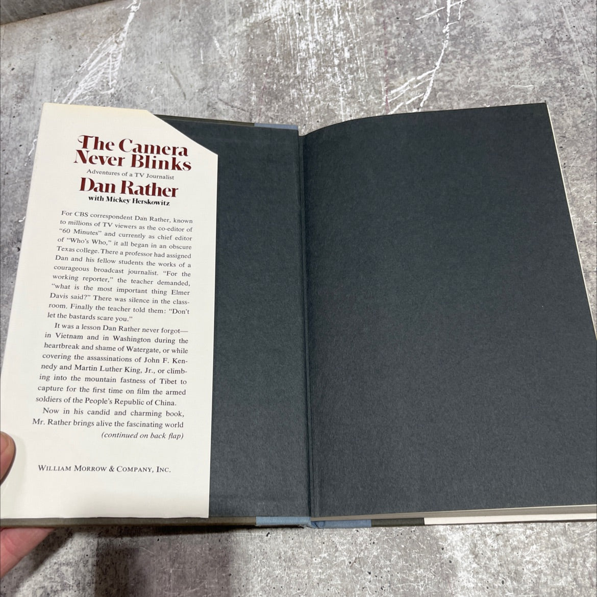 the camera never blinks adventures of a tv journalist book, by dan rather, 1977 Hardcover image 4