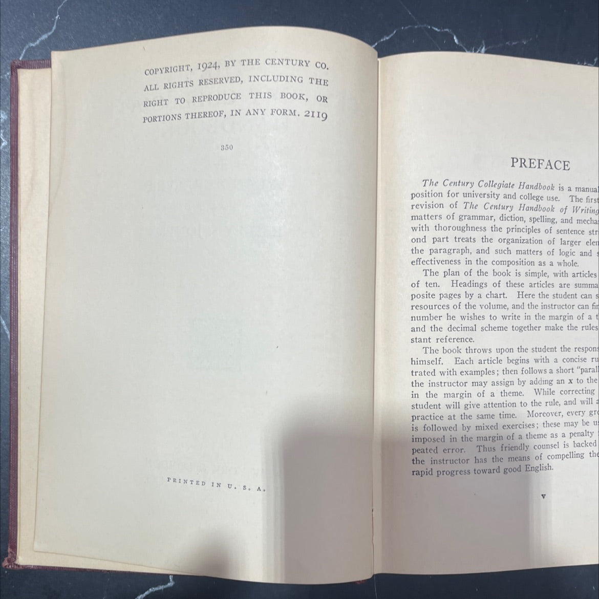 the century collegiate handbook book, by garland greever, easley s. jones, 1924 Hardcover image 3