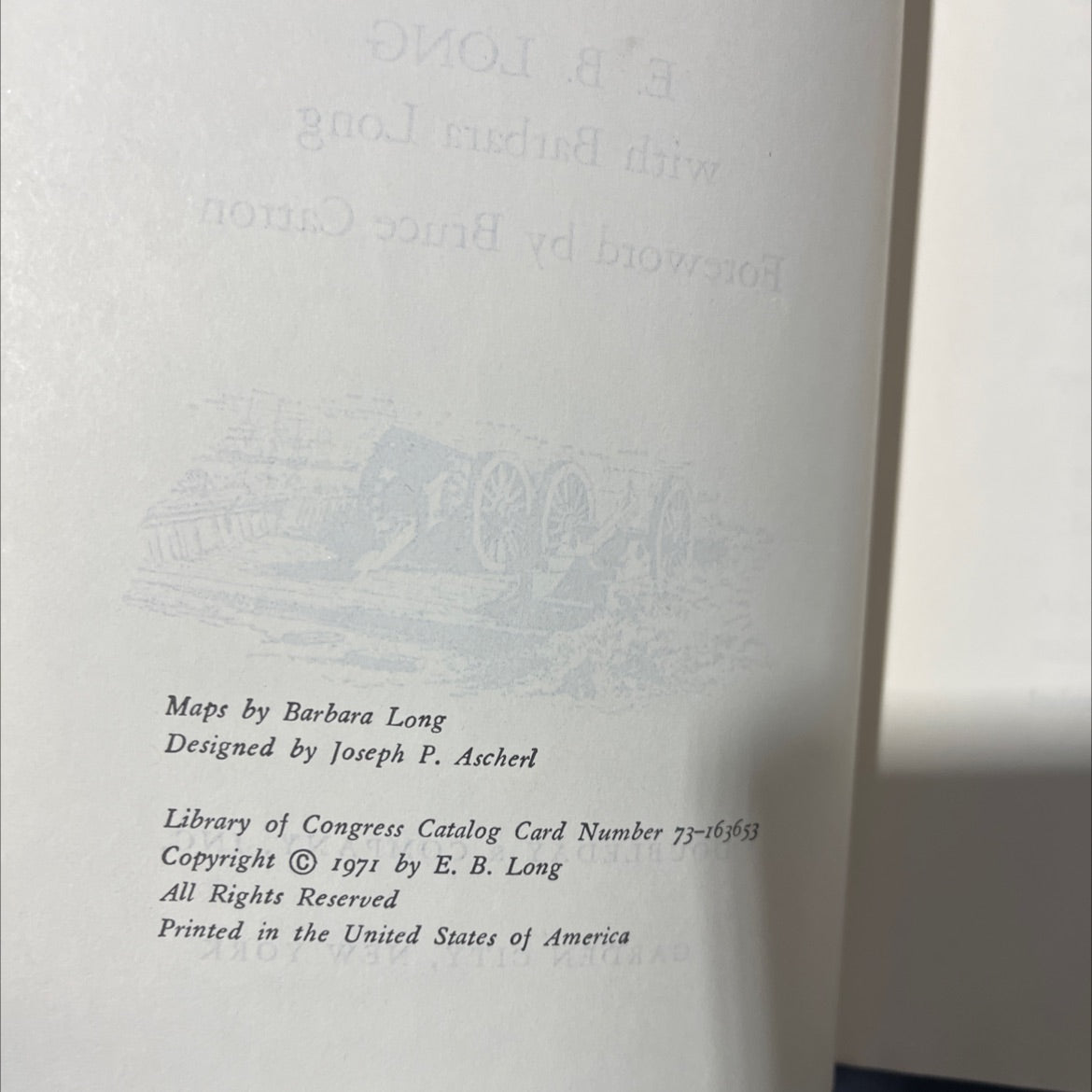 the civil war day by day dedication an almanac 1861-1865 book, by e. b. long with barbara long, 1971 Hardcover image 3
