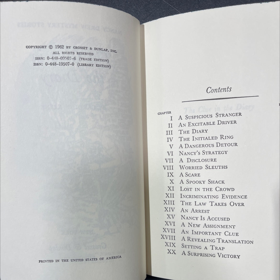 the clue in the diary book, by carolyn keene, 1962 Hardcover image 3