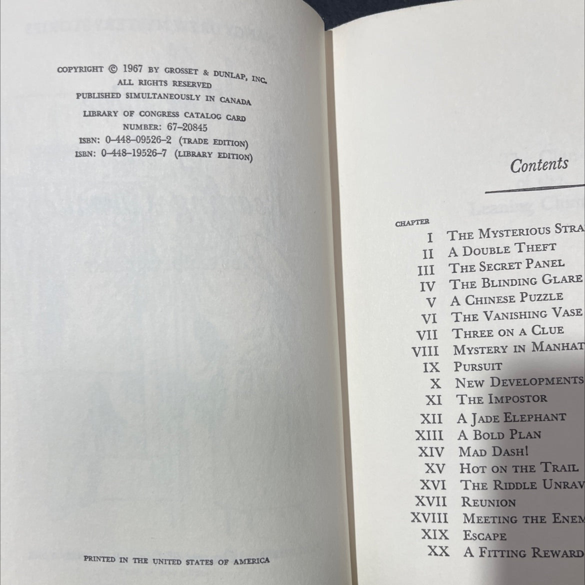 the clue of the leaning chimney book, by carolyn keene, 1967 Hardcover image 3