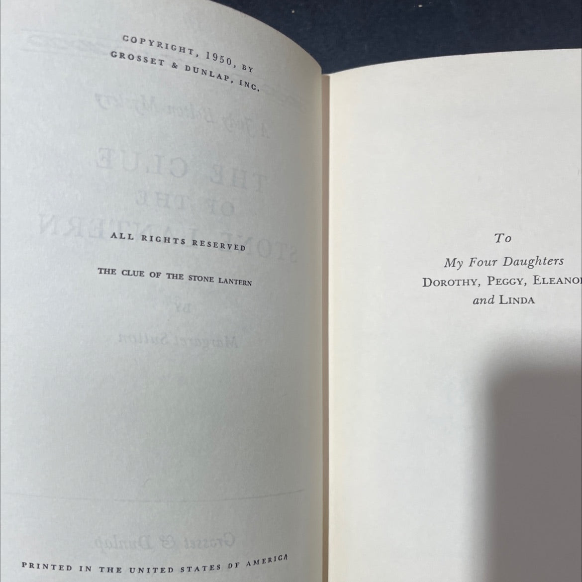 the clue of the stone lantern book, by Margaret Sutton, 1950 Hardcover image 3