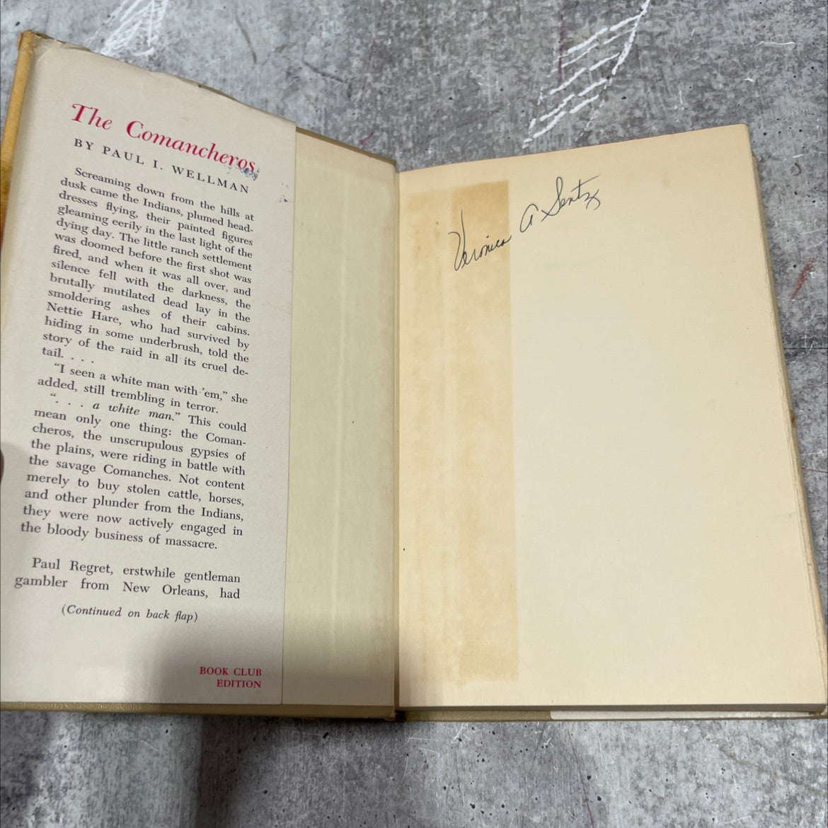 the comancheros book, by paul i. wellman, 1952 Hardcover image 4