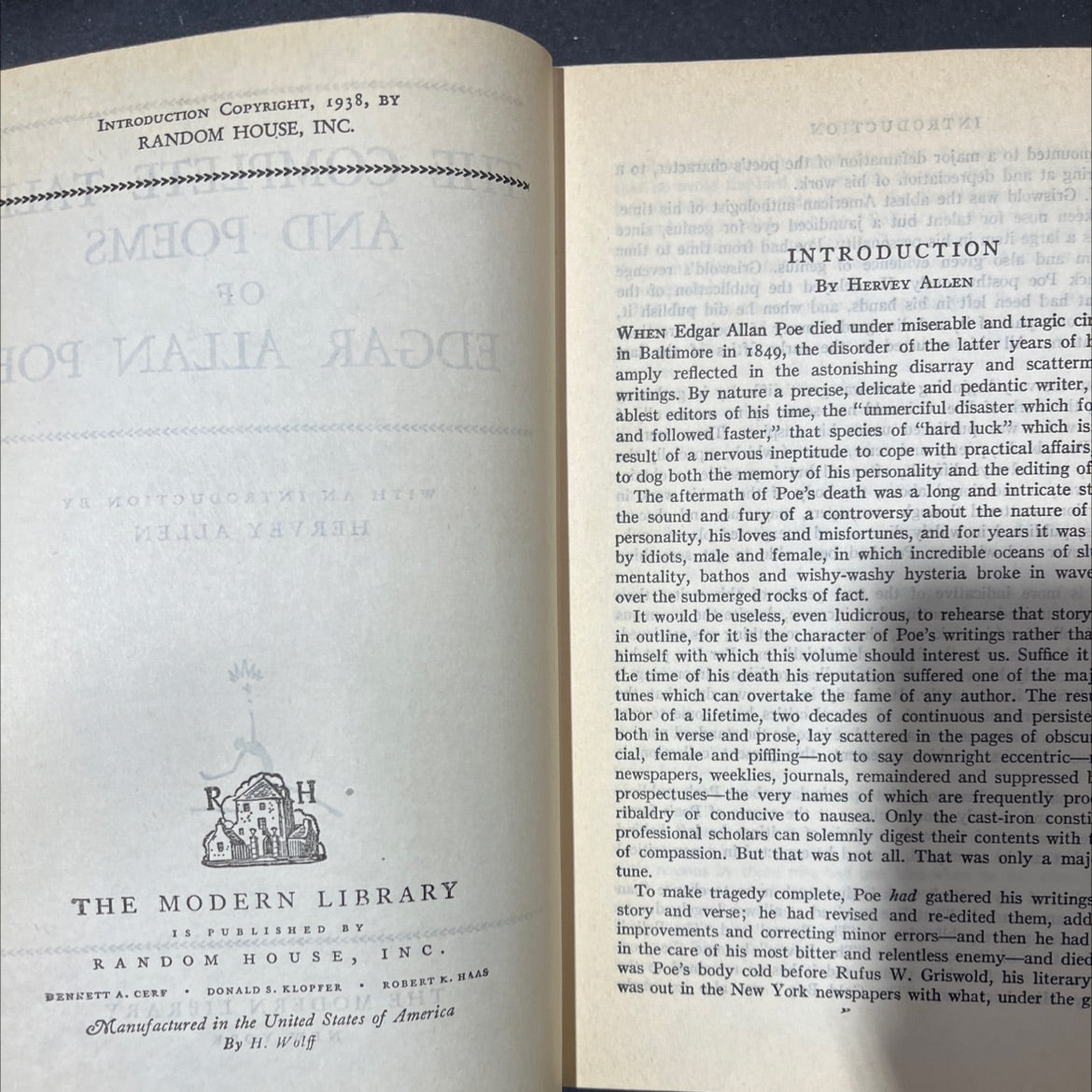 the complete tales and poems of edgar allan poe book, by edgar allan poe, 1938 Hardcover image 3