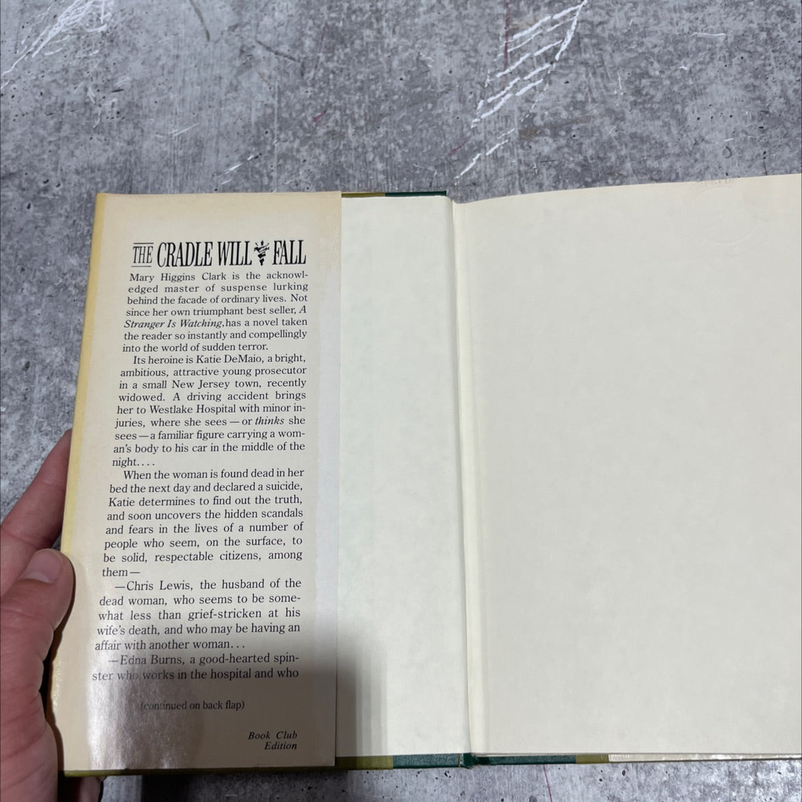 the cradle will fall book, by Mary Higgins Clark, 1980 Hardcover image 4