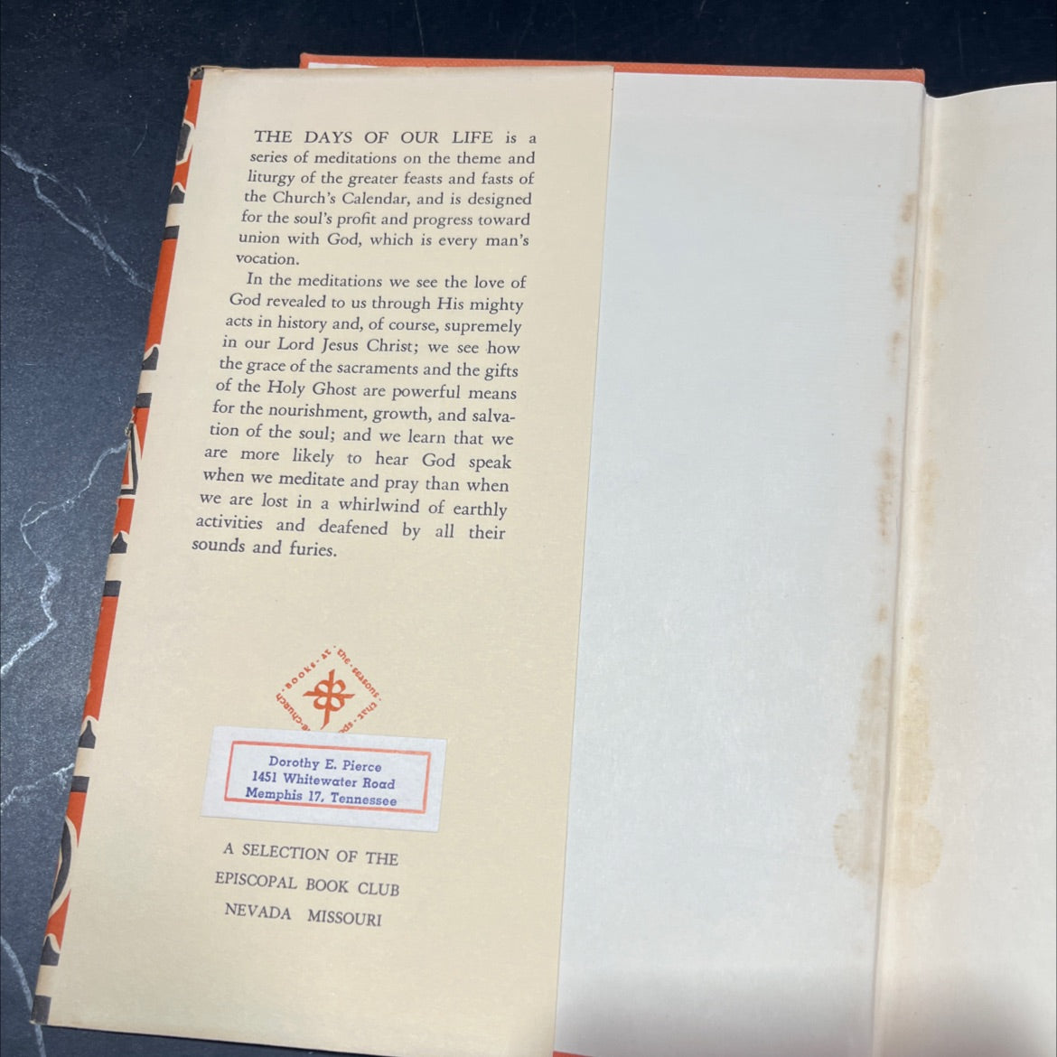 the days of our life book, by francis l. wheeler, 1959 Hardcover image 4