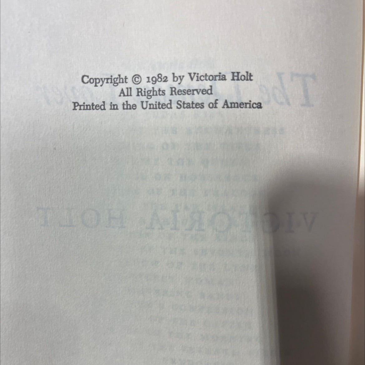 the demon lover book, by victoria holt, 1982 Hardcover image 3