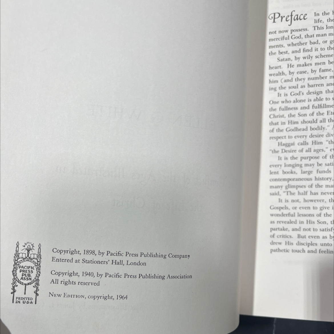 the desire of ages book, by ellen g. white, 1964 Hardcover image 3